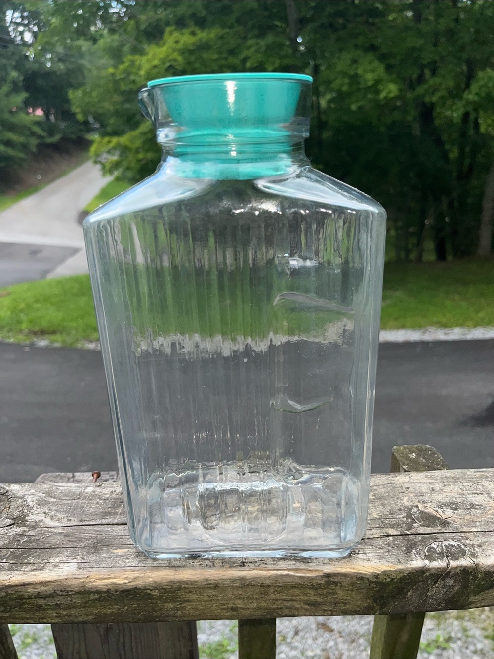 Vintage Ancor Hocking glass 2 qt refrigerator pitcher
